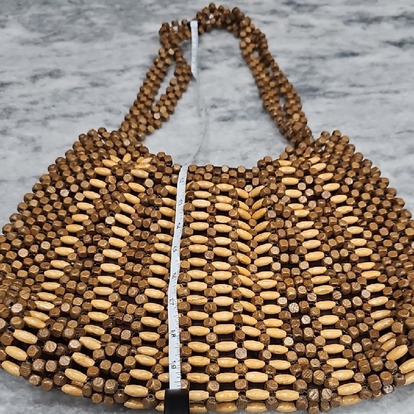 Elegant Brown Beaded Women's Bag - Picture 6 of 8